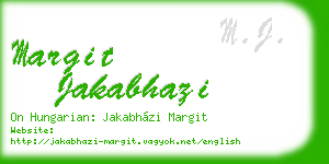 margit jakabhazi business card